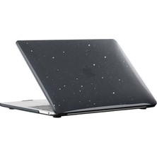 Arabulalaca MACBOOK Air 15 Inç A3448 M5 Çipli 2026 Parlak Kristal Siyah Simli  Kılıf Hardcase
