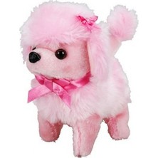 Sunman Oyuncak Peluş Sevimli Pembe Poodle Hareketli Sesli