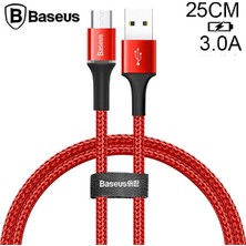 Baseus Halo Mikro USB 3A Hızlı Şarj 0.25CM Kısa Power Bank Için Şarj Kablosu-( - EM002Z-7UTXN