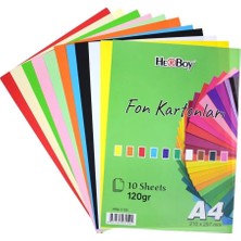  herboy fon kartonu a4 karışık 10 lu poşet