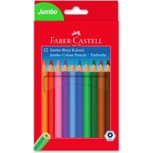 Faber-Castell Kuru Boya Kalemi 12 Renk Jumbo Üçgen 5171116615000