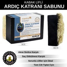 Organicsun Doğal Kabak Lifli Ardıç Katranı Sabunu 120 gr - Tüm Cilt Tipleri Için - Antiseptik ve Yenileyici Etkili