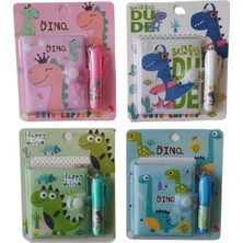 Joyz Kalemli Mini Defter Dinazor 2/S Jy-0032-03 (Karışık Renk 1 Adet)