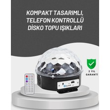 Uzaktan Kumandalı Rgb LED Disko Topu Bluetooth Hoparlörlü - EM002Z-7U1XM6