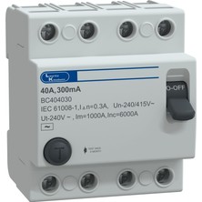 Lauritz Knudsen, BC404030-4P 40A, 300MA Rccb, Kaçak Akım Rölesi