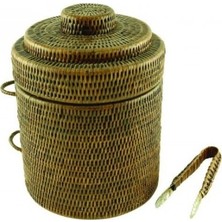 Baolgi Maşalı Buz  Kovası Buz Kutusu Kahverengi -Beyaz