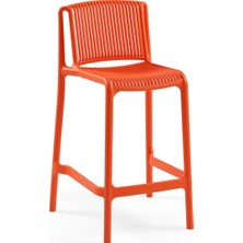 Tilia Nes Polipropilen Bar Sandalyesi 65 cm Portakal - Mutfak, Kafe, Restoran, İç ve Dış Mekan İçin