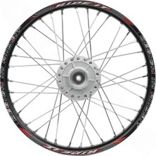 Moto Prime 1.20 x 17 TELLİ JANT KOMPLE ÖN [DİSK FREN MODELİ] [SİYAH JANT - GRİ GÖBEK - KROM TEL] CG