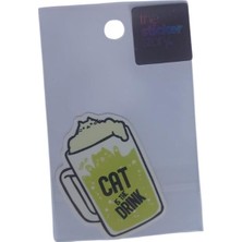 Ekstrafix Yapışkanlı Sudan Etkilenmeyen Sticker The Sticker Story Cat Drink Tss0084 (1 Adet)