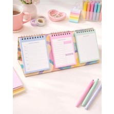 Lizy Masaüstü Planner Takvim (3 Bölmeli) - Haftalık ve Günlük Liste, Not Sayfaları