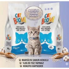 Cat Boom Marsilya Sabunu Kokulu Bentonit Kedi Kumu 2X10 L ( 2 Adet 10 L )