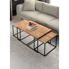 Savita Home Flora Orta ve Zigon-Yan Sehpa Seti - 43 cm