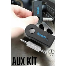 Uslucan Alışveriş Kablosuz Bluetooth Aux Araç Kiti Siyah Hafıza Kartlı