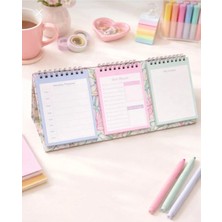 Lizy Masaüstü Planner Takvim (3 Bölmeli) - Haftalık ve Günlük Liste, Not Sayfaları