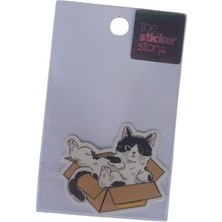  ekstrafix yapışkanlı sudan etkilenmeyen sticker the sticker story kedi tss0095 (1 adet)