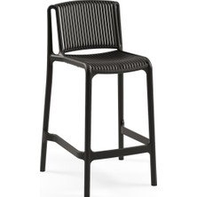 Tilia Nes Polipropilen Bar Sandalyesi 65 cm Siyah - Mutfak, Kafe, Restoran, İç ve Dış Mekan İçin