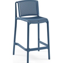 Tilia Nes Polipropilen Bar Sandalyesi 65 cm Saks Mavi - Mutfak, Kafe, Teras, Restoran, İç ve Dış Mekan İçin