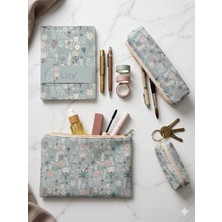 Lizy Desenli Defter, Kalemlik, Cüzdan ve El Çantası Seti (Defter: 96 Yp, 14*20)
