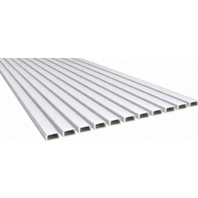 Ledarmy 10’lu Set LED Kanal Profil Alüminyum 13x6mm 2 Metre Sıva Üstü İnce Kasa Opak Pleksi Difüzörlü Lineer LED Kanal 2128