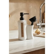 Acar Vilya Fırça Hazneli Sıvı Sabunluk Beyaz - 400 ml