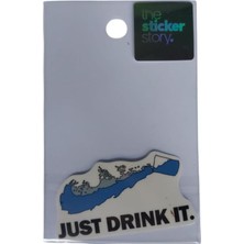  ekstrafix yapışkanlı sudan etkilenmeyen sticker the sticker story just drink ıt tss0265 (1 adet)