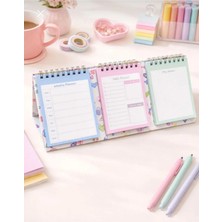 Lizy Masaüstü Planner Takvim (3 Bölmeli) - Haftalık ve Günlük Liste, Not Sayfaları