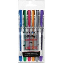 Pensan Tükenmez Kalem My-King Jel Simli 6 Renk Pe02227Jk00S6