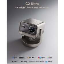 Vidda C2 Ultra 4K Projeksiyon Cihazı 4400 Cvıa Lümen MT9679 4g 128G HDMI 2.1 Jbl Ses Sistemi