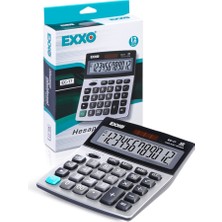Exxo Ec-17 Hesap Makinası Masa Üstü Orta Boy Geniş Hesap Makinesi 158Mm X 132Mm  12 Hane