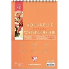 Esmo Sulu Boya Kağıdı Etival Dokulu Coldpress A3 300Gr 30 Yaprak Üst Spirali Ek96572