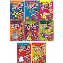 Karatay Yayınları 4E Karatay Boyama Yumurcak 8 Li  Seri (1 Paket 8 Adet) 153-08-2636