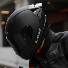 Ls2 Rapid 2 Siyah Vizör + Yarış Spoiler Mat Siyah Kask