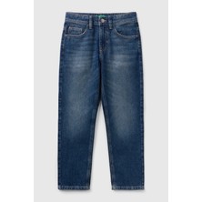 United Colors Of Benetton Lacivert Erkek Ej_arkası Logo Işlemeli 5 Cepli Düz Kesim Denim Pantolon Model Kodu: 4DW2CE021LACIVERT