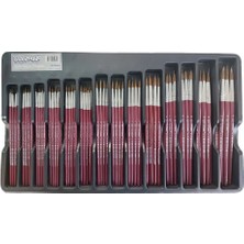 Samur 14'lü Sulu Boya, Akrilik Boya, Fırça Seti, Resim Fırça, Minyatür, Midilli Kılı Sivri Uç-No:0-12