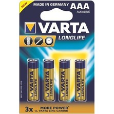 Varta Longlife Extra Ekonomik Alkalin Seri İnce Pil - Aaa 4'Lü 4103101414 Vrt.5072