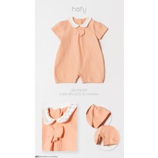 Hafy Baby Kız Bebek Kısa Kollu Pamuklu Yazlık Tulum