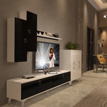 Decoraktiv Eko 6 Mdf Std Gold Tv Ünitesi Tv Sehpası - Beyaz Siyah