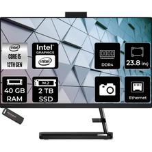 Lenovo Ideacentre 24IAP7 Intel Core I5 12450H 40GB 2tb SSD 23.8" Fhd Fdos All In One Bilgisayar & Per4 USB Bellek F0GH01JGTRP339