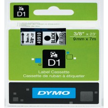 Dymo D1 Şerit 9X7 Mt Şeffaf-Siyah 40910 S0720670