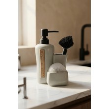 Acar Vilya Sünger & Fırça Hazneli Sıvı Sabunluk Yeşil - 400 ml