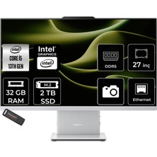 Lenovo Ideacentre 27IRH9 Intel Core I5 13420H 32GB 2tb SSD 27" Fhd Fdos All In One Bilgisayar & Per4 USB Bellek F0HM0046TRP319