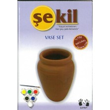  şekil vazo saksı boyama seti etkinlik boyama seti