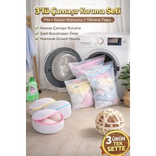 Morport 3’lü Çamaşır Koruma Seti | Sütyen Yıkama Filesi + Çamaşır Yıkama Filesi + Yıkama Topu | Hassas Çamaşır Koruyucu Set