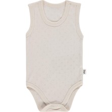 Civil Baby Jakarlı 3-36 Ay Çıtçıtlı Badi - Ekru
