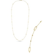 Zümrüt Sarraf 14 Ayar Altın Dorikalı Ataç Kolye