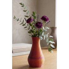 Dekoratif Motifli Ipeksi Spot Altında Parlayan 3 Renkli Vazo