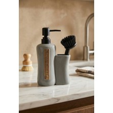 Acar Vilya Fırça Hazneli Sıvı Sabunluk Gri - 400 ml