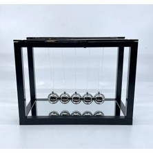 Bıyıklı Tobacco Aynalı Dekoratif Newton Denge Topları - Stres Giderici Ofis Aksesuarı