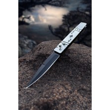 Özkurt Store Nokta Outdoor Kamp Poker (Maça Ası) Çakı Kemer Klipsli Emniyetli Bıçak