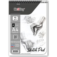Herboy Sketch Pad Spiralli A4 90G/M2 40 Yaprak HRB-3291